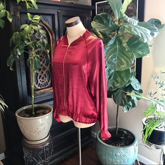 Wanderlust Ruby satin embroidered bomber jacket - Picture 4 of 8